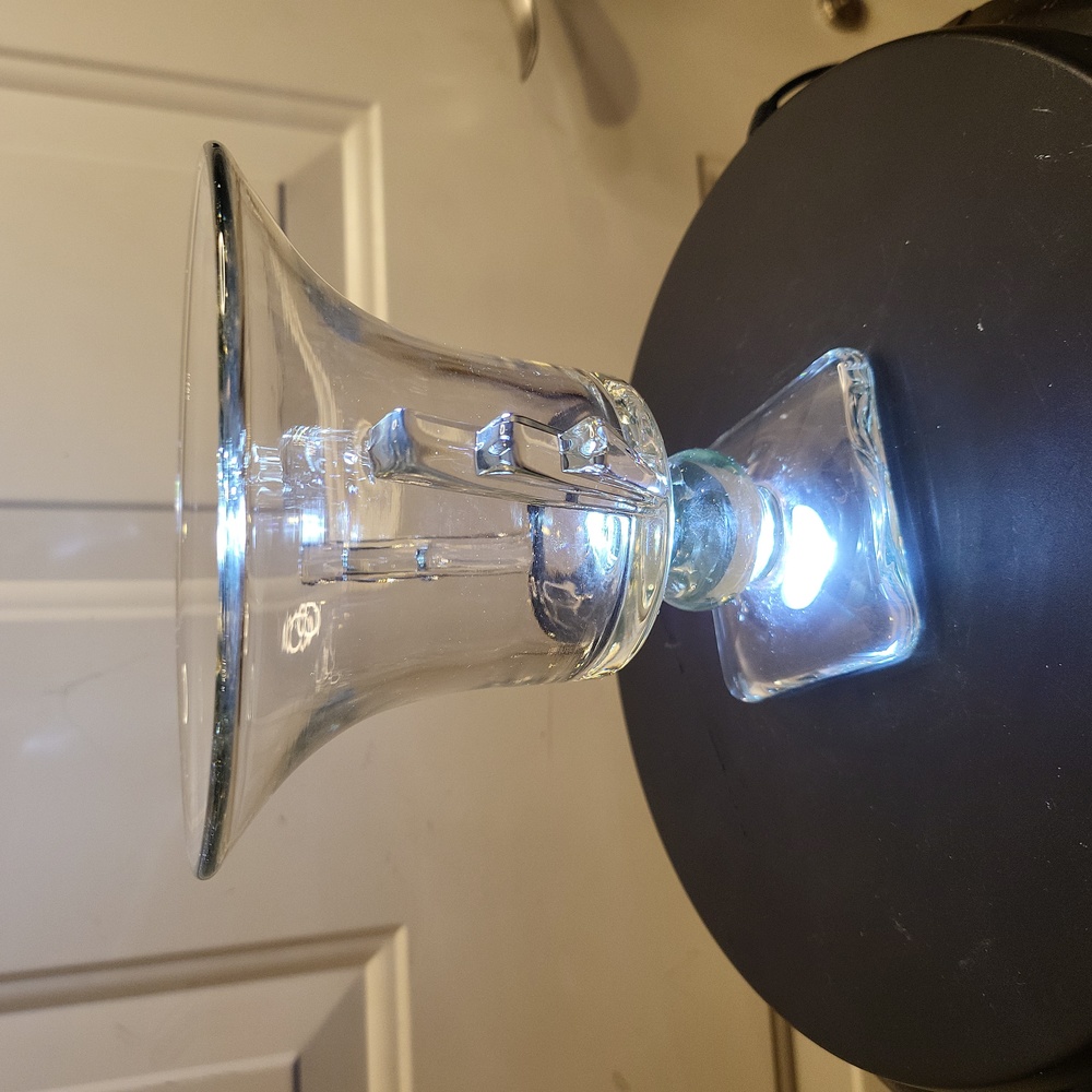 Unique Hiesey L E Smith Style Glass Vase w/ Fins 6" - Picture 4 of 10